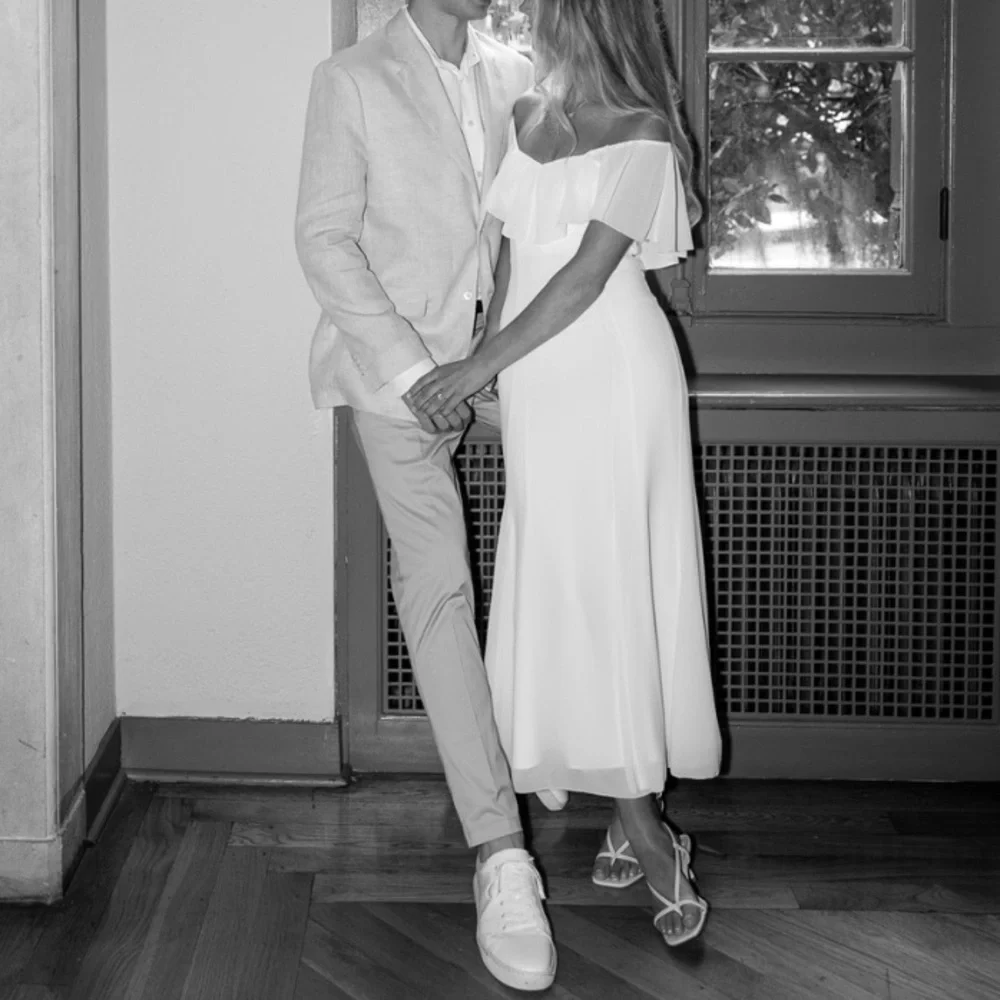 NWT Reformation Charee Ruffle Off Shoulder Short Sleeve Cape Midi Maxi Dress - Picture 12 of 14